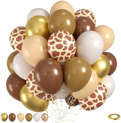Safari Balloons 60pcs Jungle Animal Decor Set