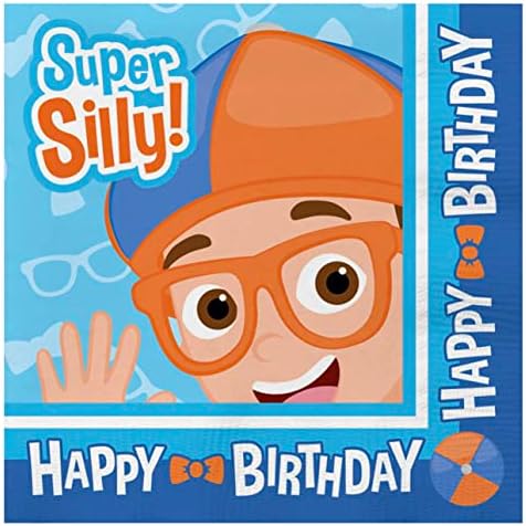 Treasures Gifted Blippi Birthday Napkins - Pack of 48