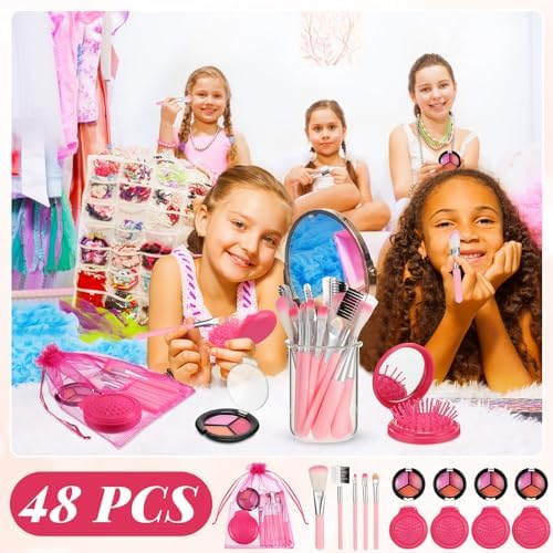 12 Sets Kids Spa Party Supplies for Girls Rose Red