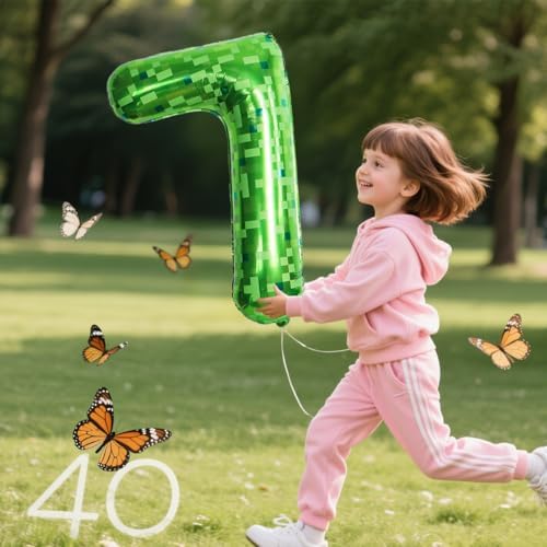 40 Inch Pixel Number 2 Foil Balloon Set of 5
