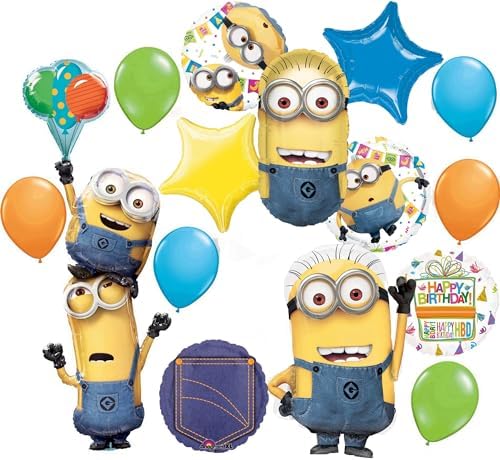 Anagram Despicable Me Minions Birthday Balloon Bouquet Decorations