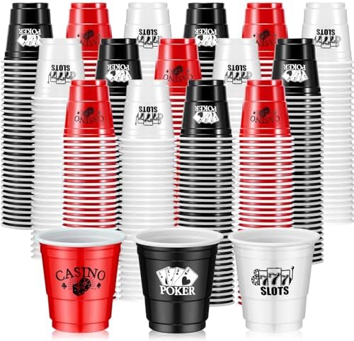 150 Pcs Casino Party Cups 2 Oz Poker Tumbler for Events
