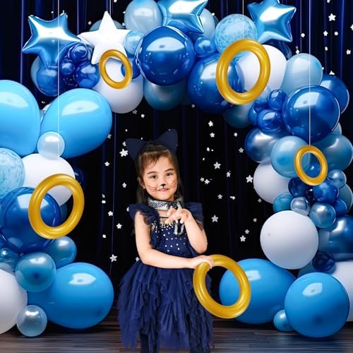 12 Pcs Cartoon Inflatable PVC Gold Rings Balloons