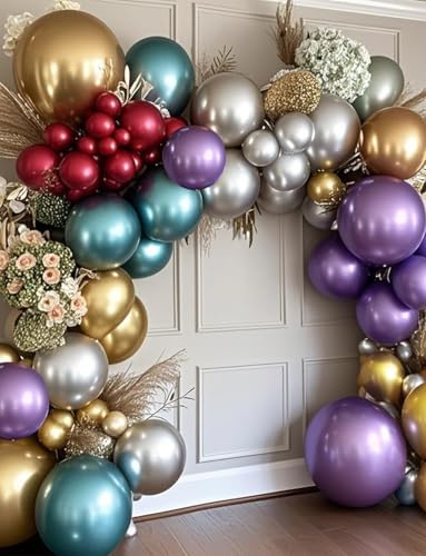 Chrome Metallic Balloons 66 Pack for Party Decorations