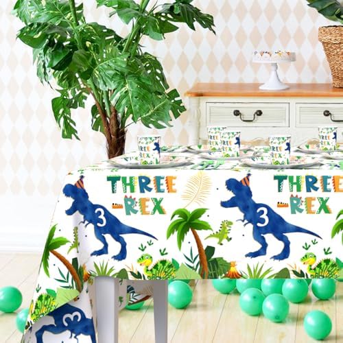 194pcs Dinosaur 3rd Birthday Party Set Plates Cups Napkins Tableware
