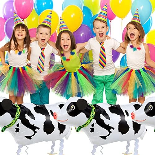 Sumind 6 Piece Walking Cow Balloons for Party Decorations