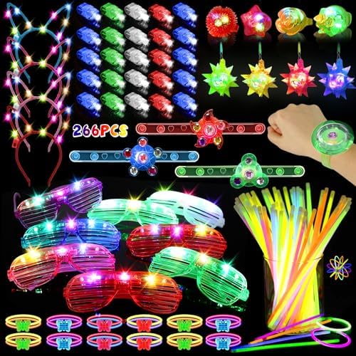 266PCS Glow in the Dark Party Supplies for Kids Adults