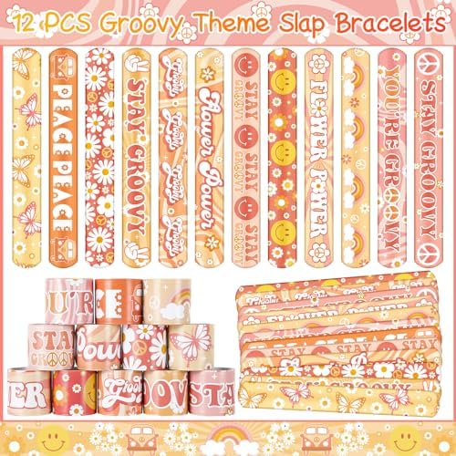Groovy Party Favors 72 PCS Retro Boho Decor Set