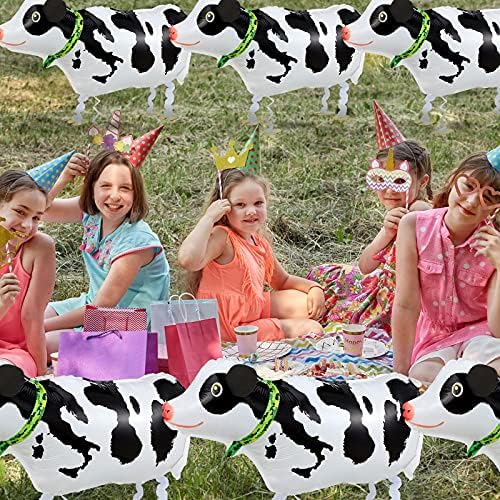 Sumind 6 Piece Walking Cow Balloons for Party Decorations