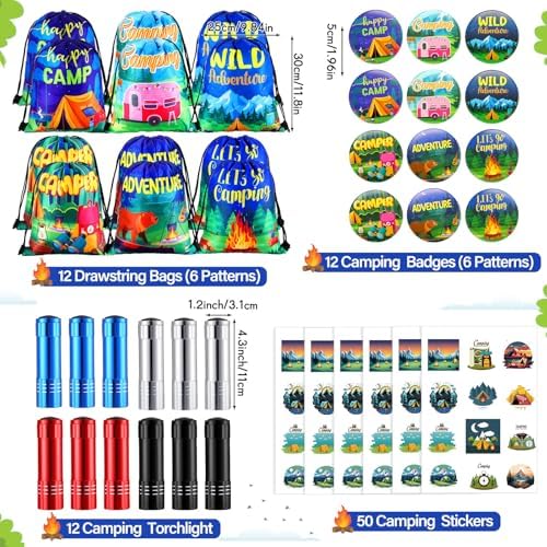 Zhanmai 140 Pcs Camping Party Favors Kit