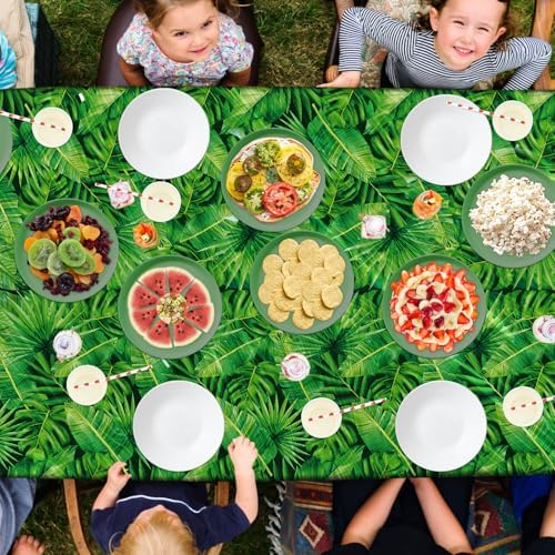 4 Pcs Hawaiian Luau Tablecloths 86 x 51 Inch