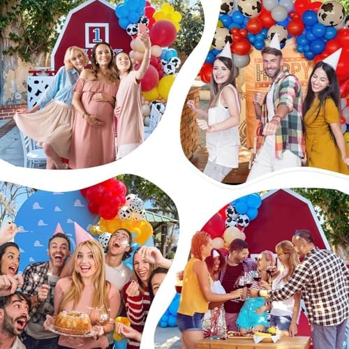 Farm Animal Print Balloons Set 50Pcs 12 Inch Party Decor