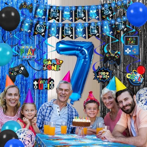 Video Game 7th Birthday Decor Kit for Boys