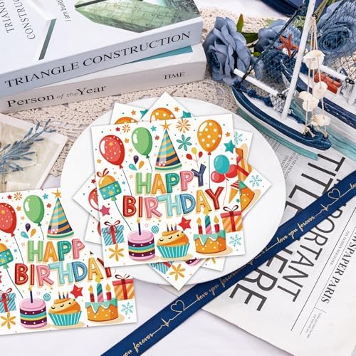 Happy Birthday Paper Napkins for Parties and Celebrations