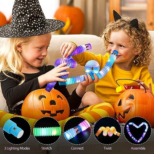 Halloween Party Favors for Kids 66Pcs Light Up Toys