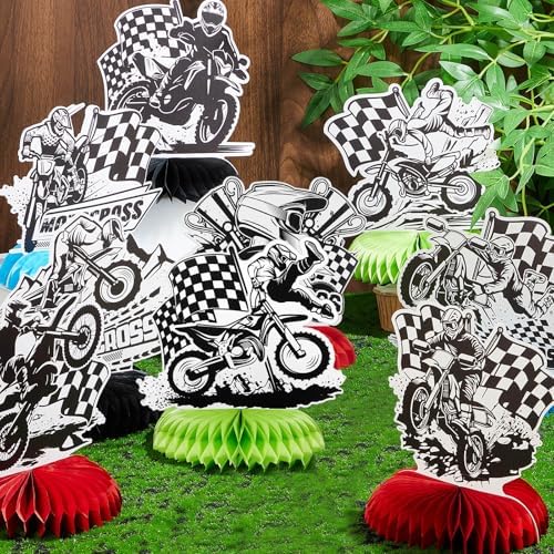 Zonon 9 Piece Dirt Bike Party Decorations