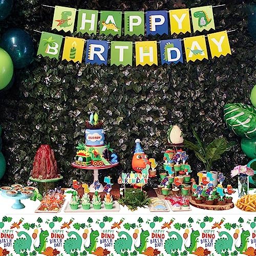 4 Pack Dinosaur Tablecloths for Birthday Party Decorations