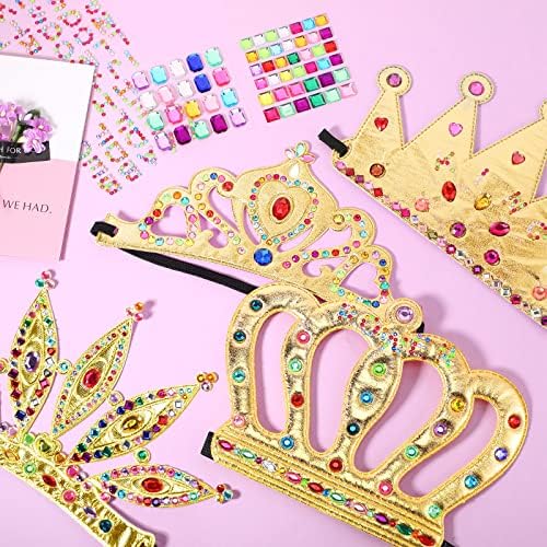 Civaner 17 Pcs Princess Party Crowns DIY Craft Kit