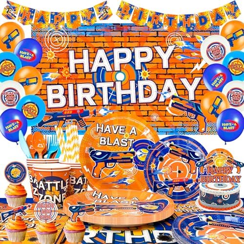 Dart Battle Party Decorations 170pcs Set