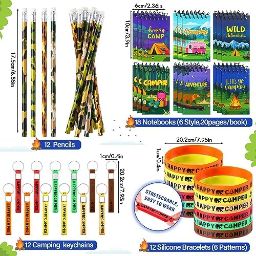 Zhanmai 140 Pcs Camping Party Favors Kit