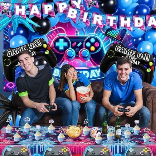 112PCS Gaming Birthday Decorations Party Set