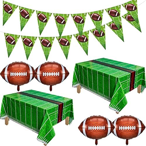 Tegeme 8 Piece Football Party Decor Set