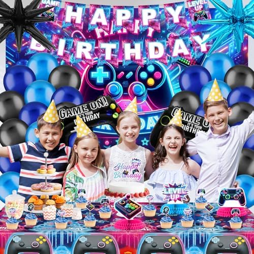 112PCS Gaming Birthday Decorations Party Set