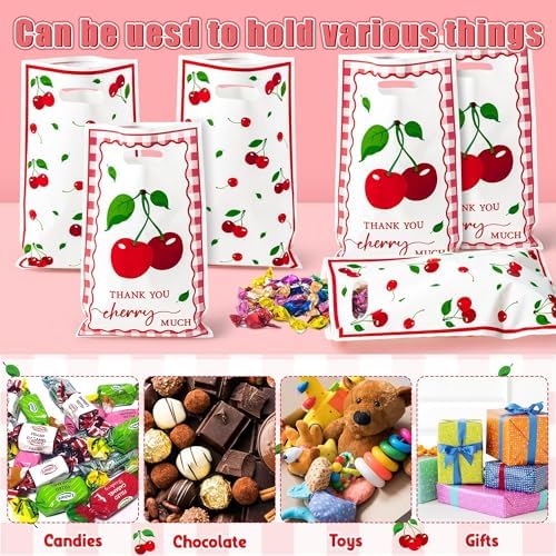 Cherry Party Favor Bags - 50Pcs Red Sweet Cherry Goody Treat Gifts