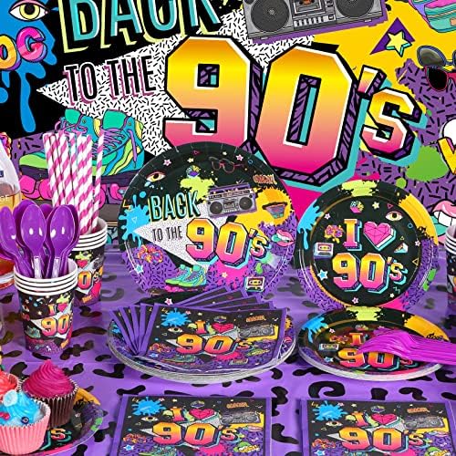 Cunhill 90s Party Decorations Supplies Set