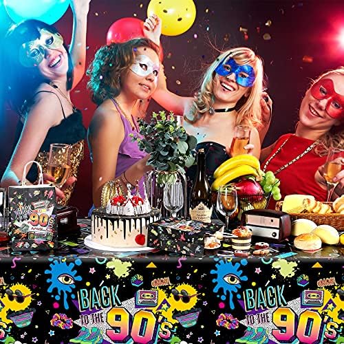 Tegeme 3 Pcs 90s Style Plastic Table Covers