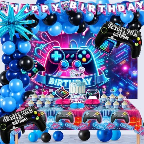 112PCS Gaming Birthday Decorations Party Set