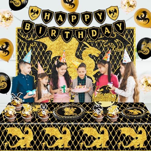 Heidaman Dragon Birthday Party Decorations Set