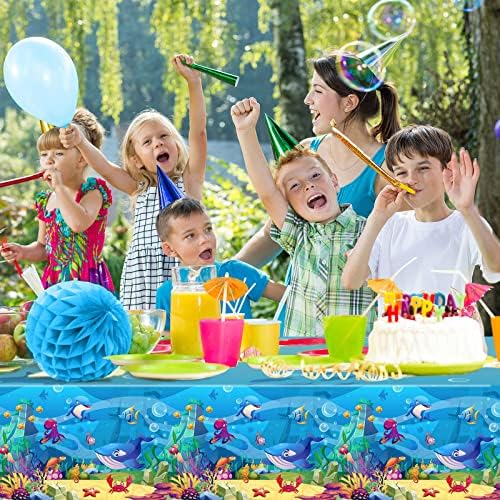 Tiamon Ocean Animals Table Covers 3 Pack 54x108 Inch
