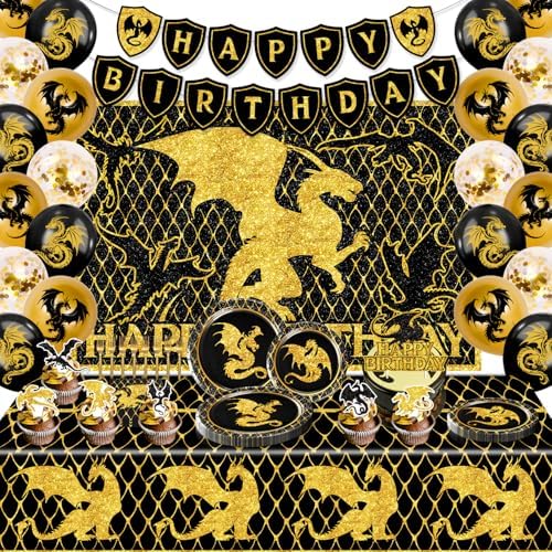 Heidaman Dragon Birthday Party Decorations Set