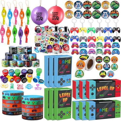 HyDren 147 Pcs Video Game Party Favors Set