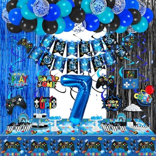 Video Game 7th Birthday Decor Kit for Boys