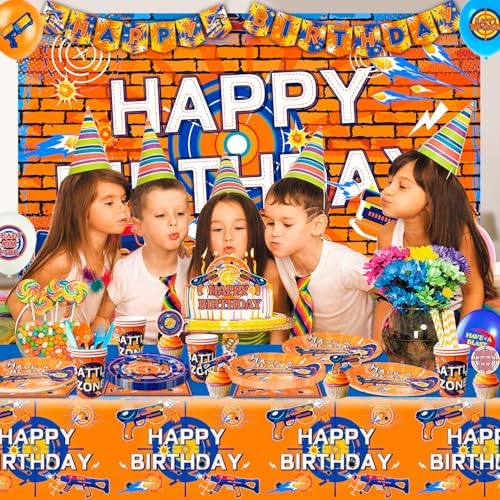 Dart Battle Party Decorations 170pcs Set