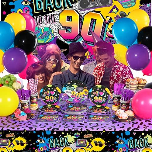 Cunhill 90s Party Decorations Supplies Set