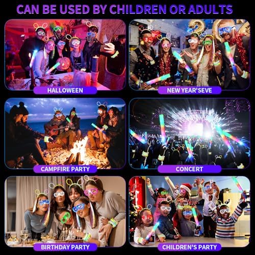 272 pcs Glow Party Supplies Set with LED Glasses