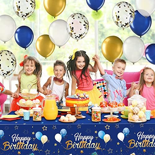 Navy Blue and Gold Birthday Decorations 56 Pcs Party Kit