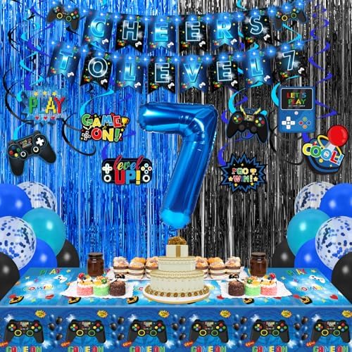 Video Game 7th Birthday Decor Kit for Boys