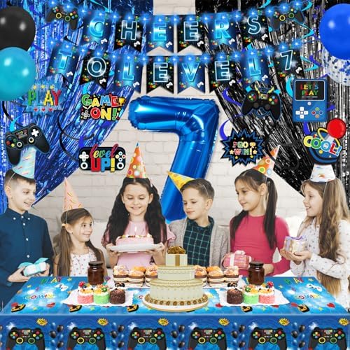Video Game 7th Birthday Decor Kit for Boys
