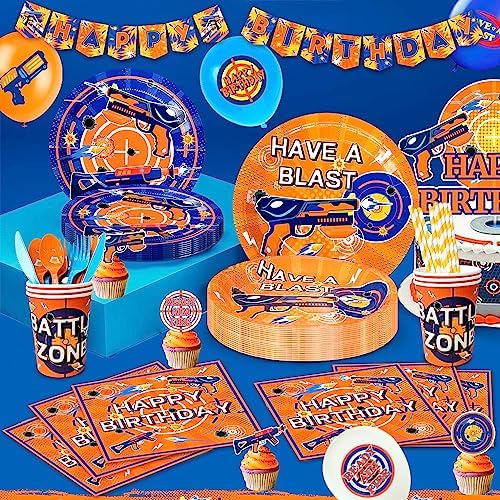 Dart Battle Party Decorations 170pcs Set