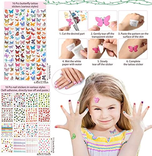 Pinkunn 176 Pcs Spa Party Supplies for Girls