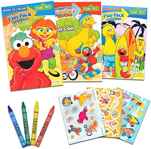 Bendon Sesame Street Kids Play Packs 15 Piece Set