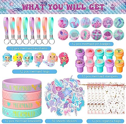 Capoda Mermaid Party Favors 122 Pcs Set