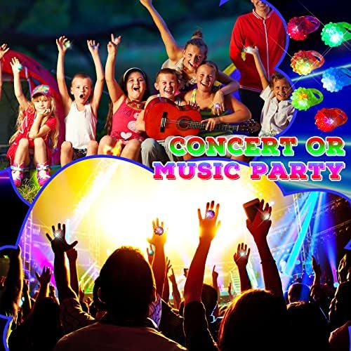 Sosation 100 Pcs Halloween Light Up Ring LED Flashing Party Favors