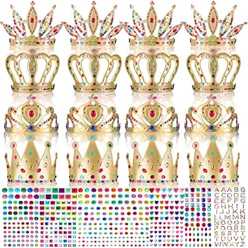 Civaner 17 Pcs Princess Party Crowns DIY Craft Kit