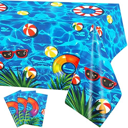 PHOGARY 3 Piece Summer Beach Tablecloths Set