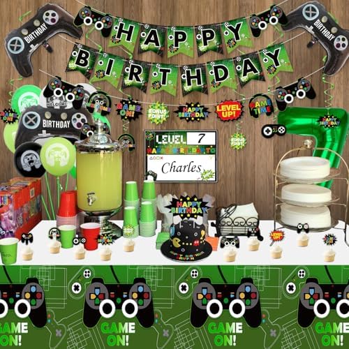 Video Game Party Decorations for 7th Birthday Boys